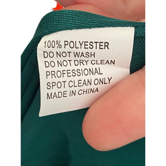 Ieena Mac Duggal 26573 Gown Long Sleeve Ruched Jersey V-Neck Emerald Size 12 - Picture 11 of 11